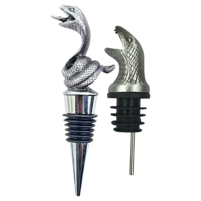 Snake Wine Stopper Wine Preserver Pourer Wine Stopper Bottle Stopper Snake Shaped Wine Saver Wine Corks Pourer For Beverage For