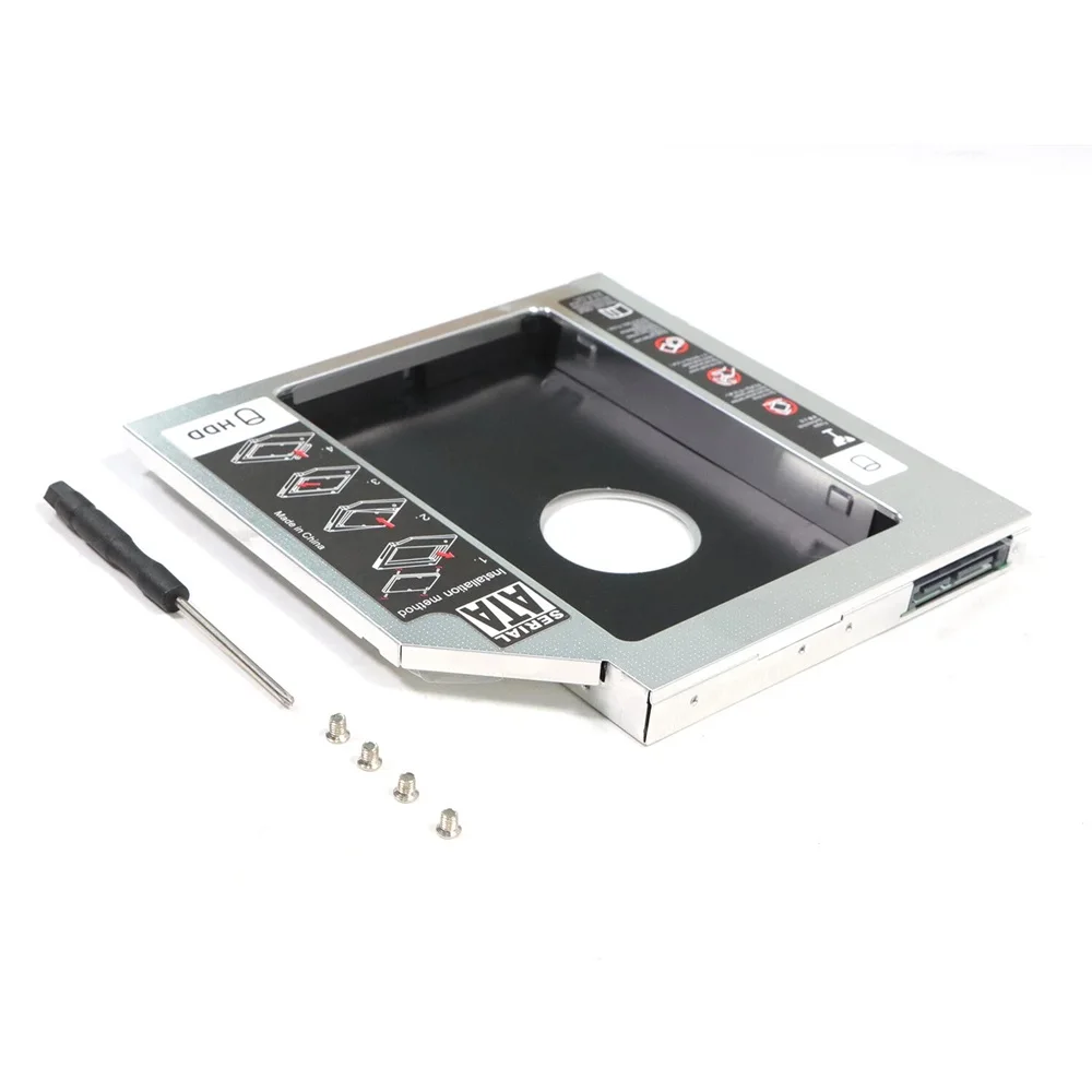 2nd Hard Drive HDD SSD Case Optical Caddy SATA for HP Pavilion G4 G4t G6 G6t G6z G6-1d45d G7 G7t G7z DV3 DV4 DV5 DV6 DV7 DV8