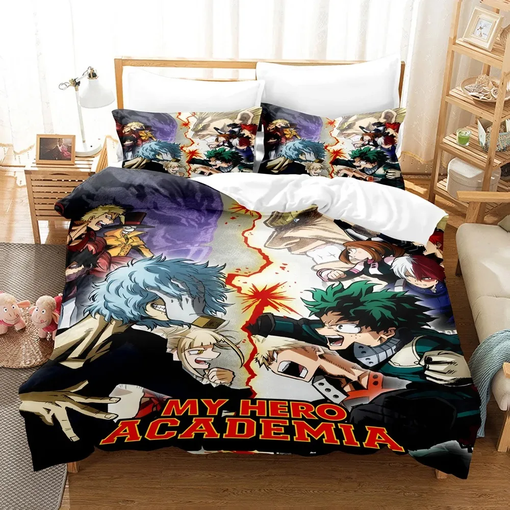 

My Hero Academia Bedding Set Japan Anime Comfortable Quilt Cover Single Double Queen Twin Full Size Duvet Cover Teens Bed Linen