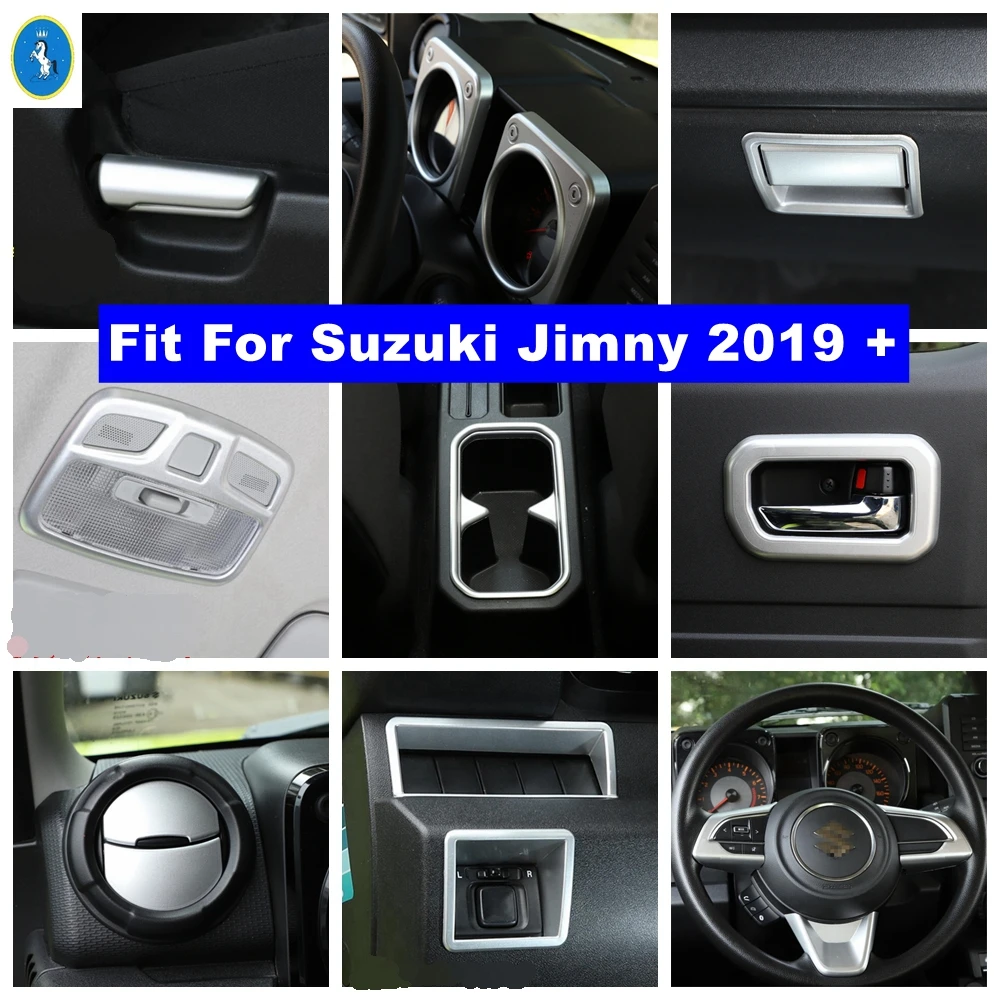 

Auto Dashboard / Front Water Cup Holder / Door Bowl Air AC Decor Frame Cover Trim ABS Accessories For Suzuki Jimny 2019 - 2022