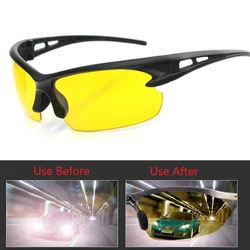 Gafas de visión nocturna para conducir, lentes de sol deportivas para mujeres y hombres, Gafas de ciclismo amarillas, 1-2 piezas