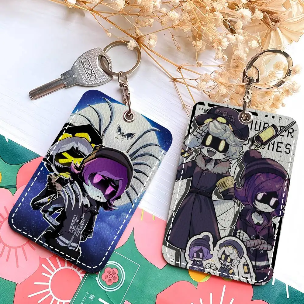 M-Murder D-Drones Game Warrant For Arrest Fashion Leather Card Wallet Slim ID Protector for Office and School