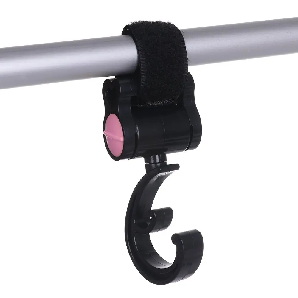 2PCS Multifunction 360 Degree Rotate Cart Hook  Bag Hanger Stroller Hooks Organizer Bag Clip