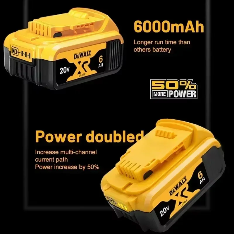 High Rate 100% Genuine Dewalt 20V Battery, Dewalt DCB200 Power Tool Battery2AH 5AH 6AH Rechargeable Lithium Ion Battery