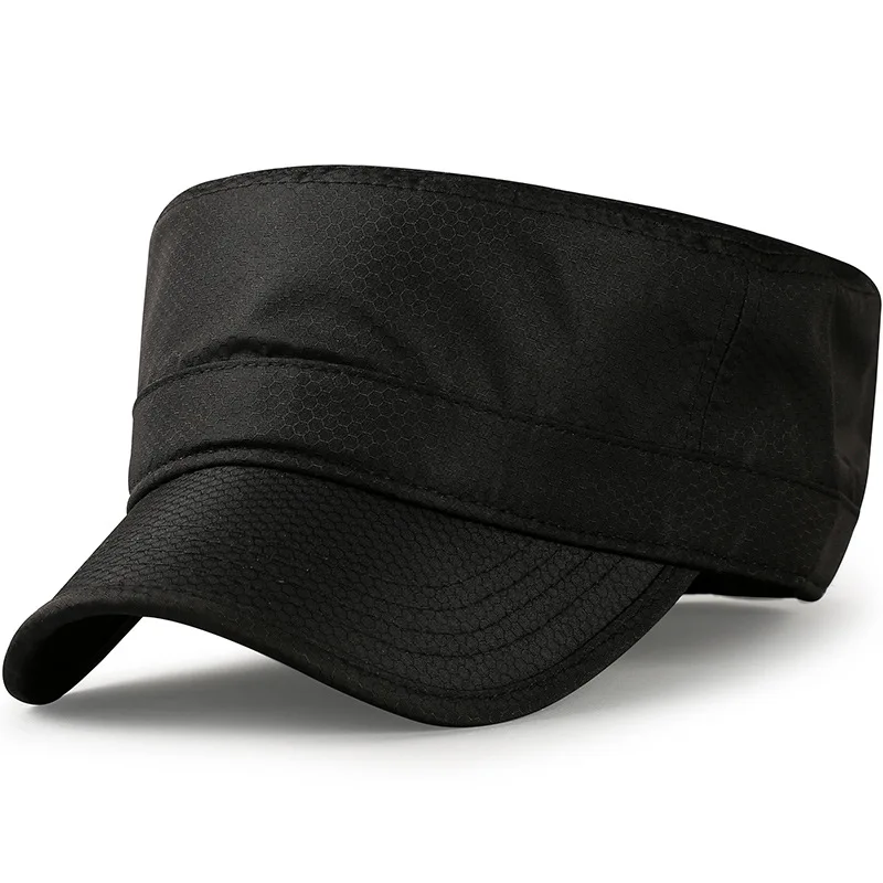 Gorras de malla transpirable para hombre y mujer, gorro de cadete, parte superior plana para cabeza grande, secado rápido, talla grande 56-59cm,