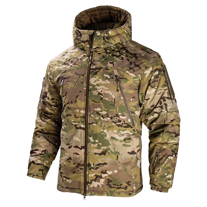 Tactical Cotton Jacket for Men Clothing Warmth Windproof Camouflage Winter Jackets Men's Cotton Coat Hiking Thickened Clothes