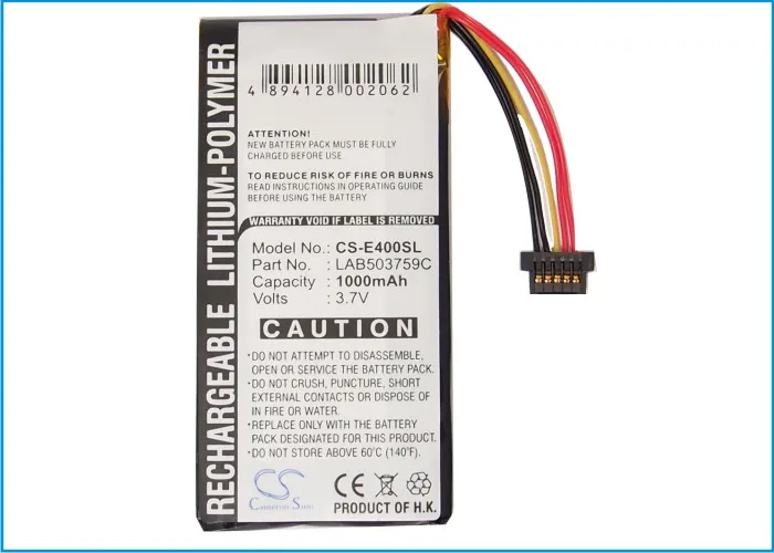 3.7V 1000mAh PDA, Pocket PC Battery LAB503759C for Toshiba E400 E410 +TOOL