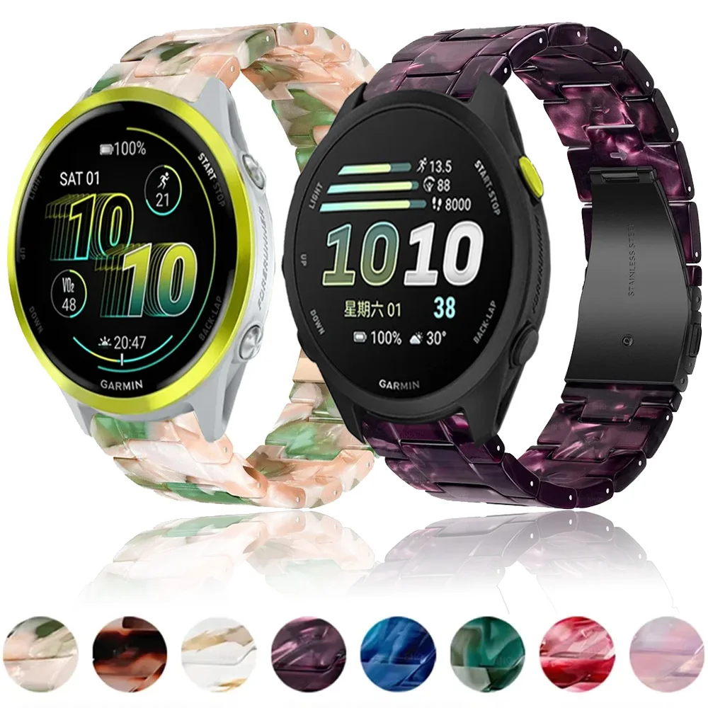 20/22mm Harzarmband für Garmin Forerunner 570 47mm 42mm 970 170 70 965 265 255 Modisches Ersatz-Armband für Garmin Active 6 Venu 4