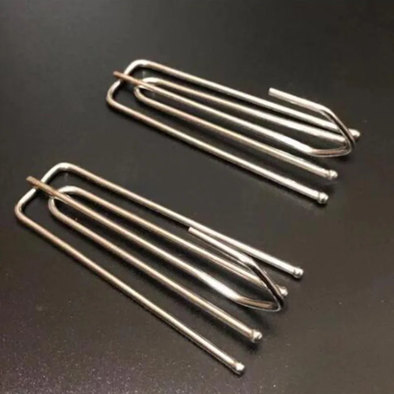White Silver Metal Four Fork Curtain Tape Hook Cloth Ring Clamp Tracks DIY Single Hook Home Window Decor Curtain Accessory D4