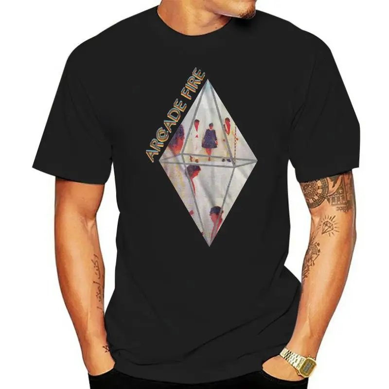 Arcade Fire  Grey Diamond  T-Shirt - Nuevo y Oficial