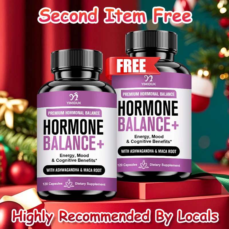 

Adaptogen Herb Complex Hormone Balance Capsules, with Vitamin B3, Support Reduces PMS, Menopause Symptoms & Metabolism, Vegan