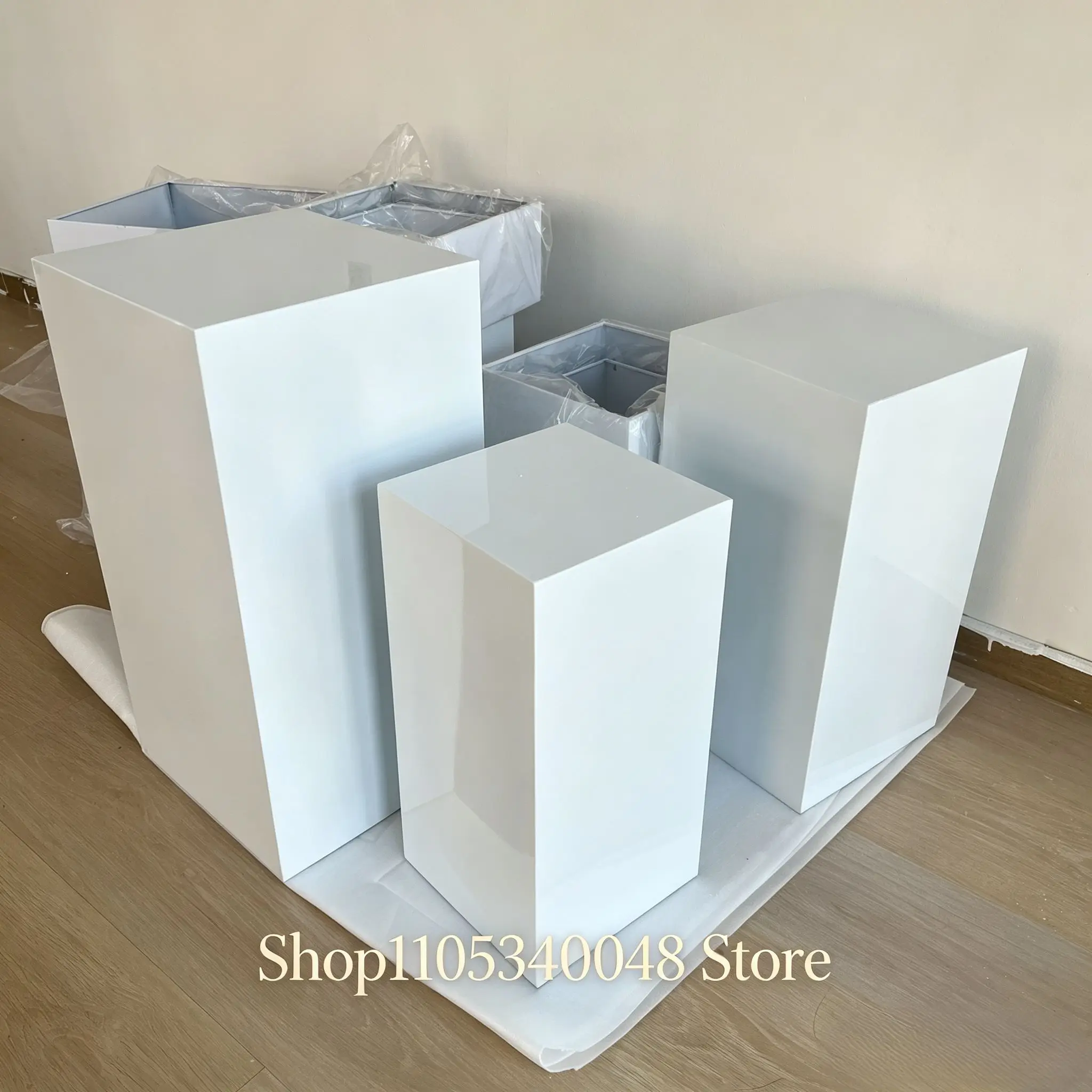 6Pcs Modern Metal Cake Display Stand Kit, Table Centerpiece Decor for Wedding Birthday Party Banquet Indoor Outdoor Stage Use