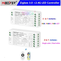 Miboxer Zigbee 3.0 2in1/3in1 Controller Led FUT035Z+/FUT037Z+ Per Single Coler/RGB/RGBW/RGB+CCT Striscia LED DC12-24V 2.4G Telecomando