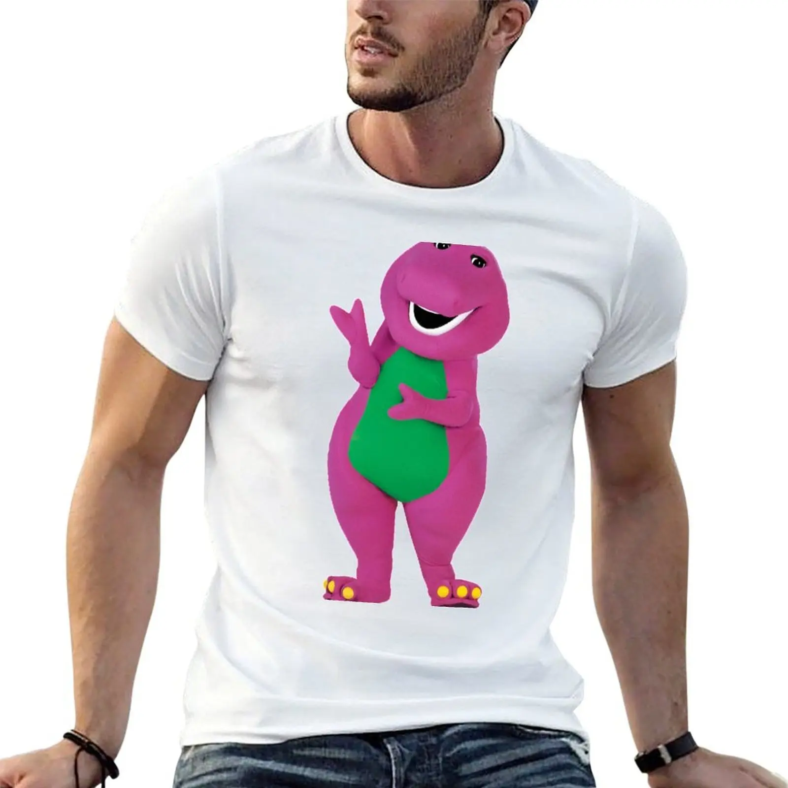 

Barney The Dinosaur T-Shirt t shirt men 100% cotton luxury brand t shirts for man pack white T-Shirt
