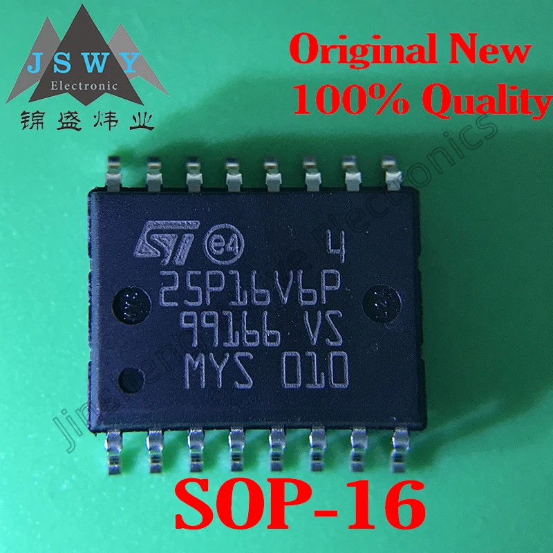 

5PCS M25P16-VMF6TP Screen Printing 25P16V6P Flash Memory IC Chip SOP16 100% Brand New Original Stock Free Shipping