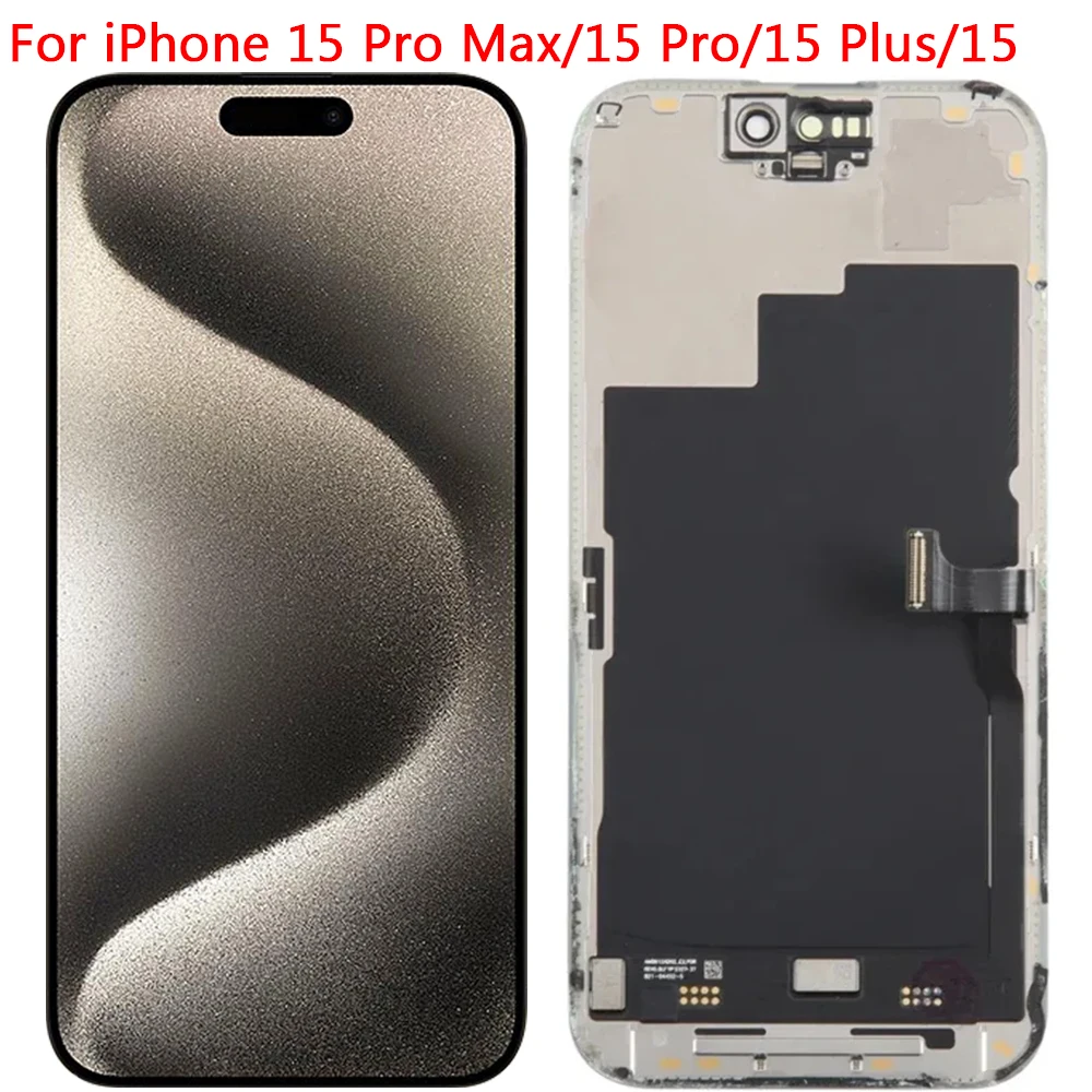 For iPhone 15 Pro Max 15 Plus LCD Display Screen 3D Touch Digitizer Assembly For iPhone 15Pro 15Plus 15 LCD Screen