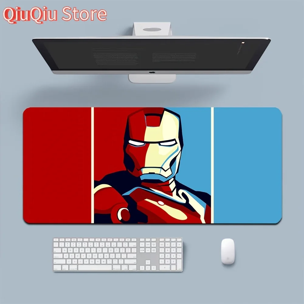 

1pc Marvel Iron for Man Gaming Mouse Pad - Non-Slip Rubber Base, Vibrant Red & Blue Design, Multiple Sizes (30x60cm/30x70cm/30x8