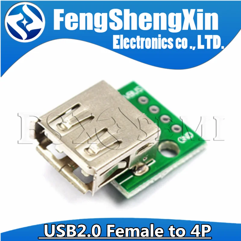 5pcs USB2.0 Female to 4P DIP Switch DIP Adapter Board Module USB Adapter Plate  USB-03