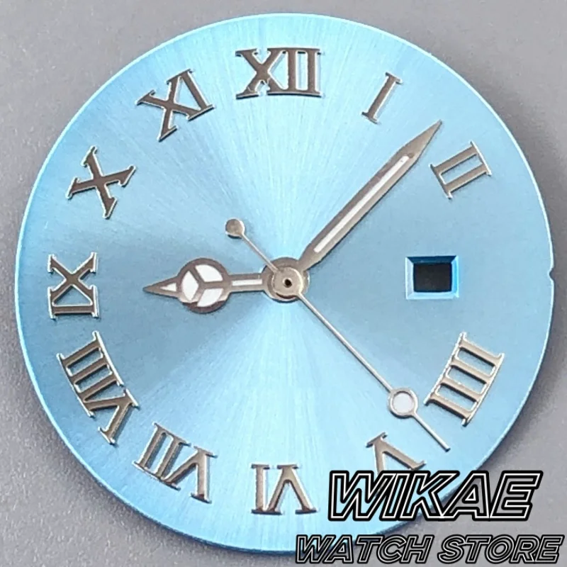 24.5 مللي متر الرقم الروماني سيدة ساعة الطلب اليد مجموعة أمة الله الجليد الأزرق الوردي البحرية ساعة الطلب ل NH05 ساعة يد تعمل بالحركة جزء صالح 31 مللي متر