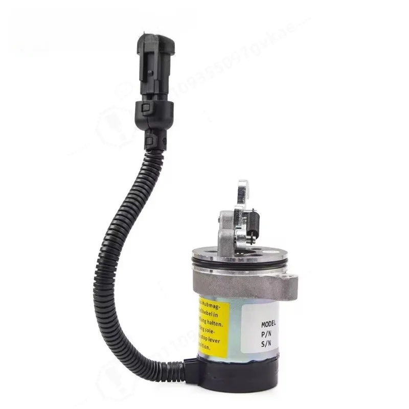 Engine Stop Shutdown Solenoid Valve 04103812 & 0410-3808, Fuel Cut-off Flameout Controller Suitable for Deutz Generator