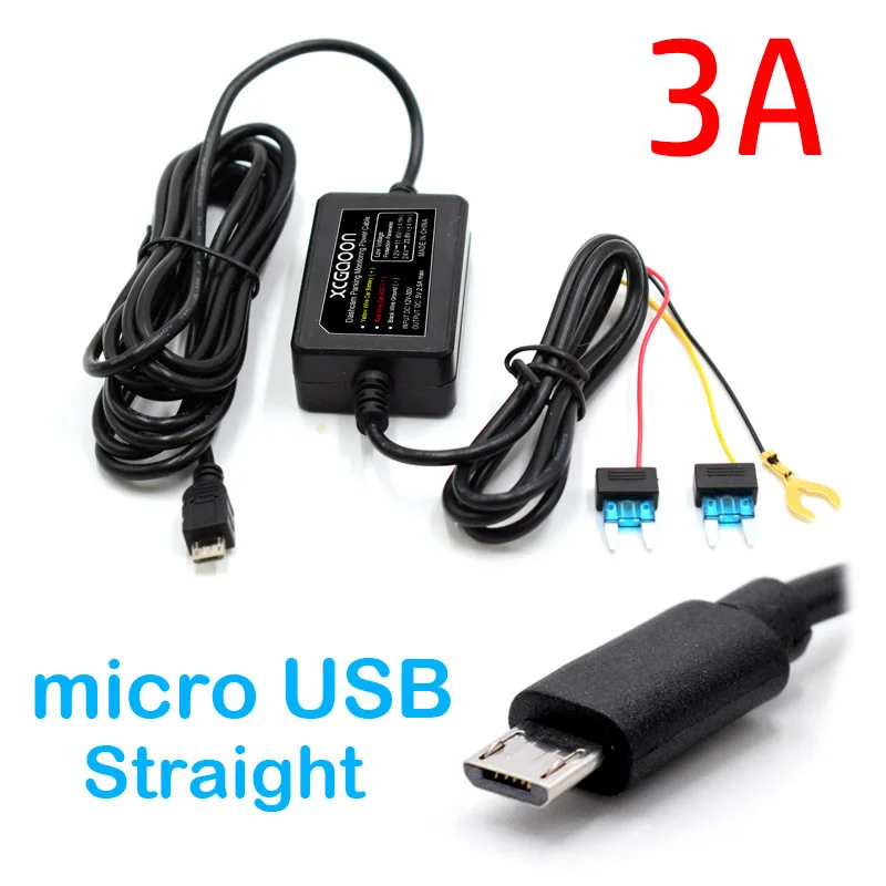 5V 3.0A Parking Monitoring Auto DVR Dashcam Camera Hardwire Kit Met Laagspanningsbeveiliging Mini Micro Type-C USB-oplaadpoort