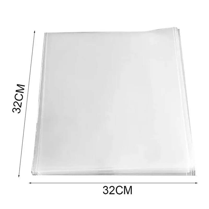 ABKN-Transparent Vinyl Record Outer Bag CD Protection Bag Square Bag Record Sleeve Flat Mouth Outer Bag Easy Install