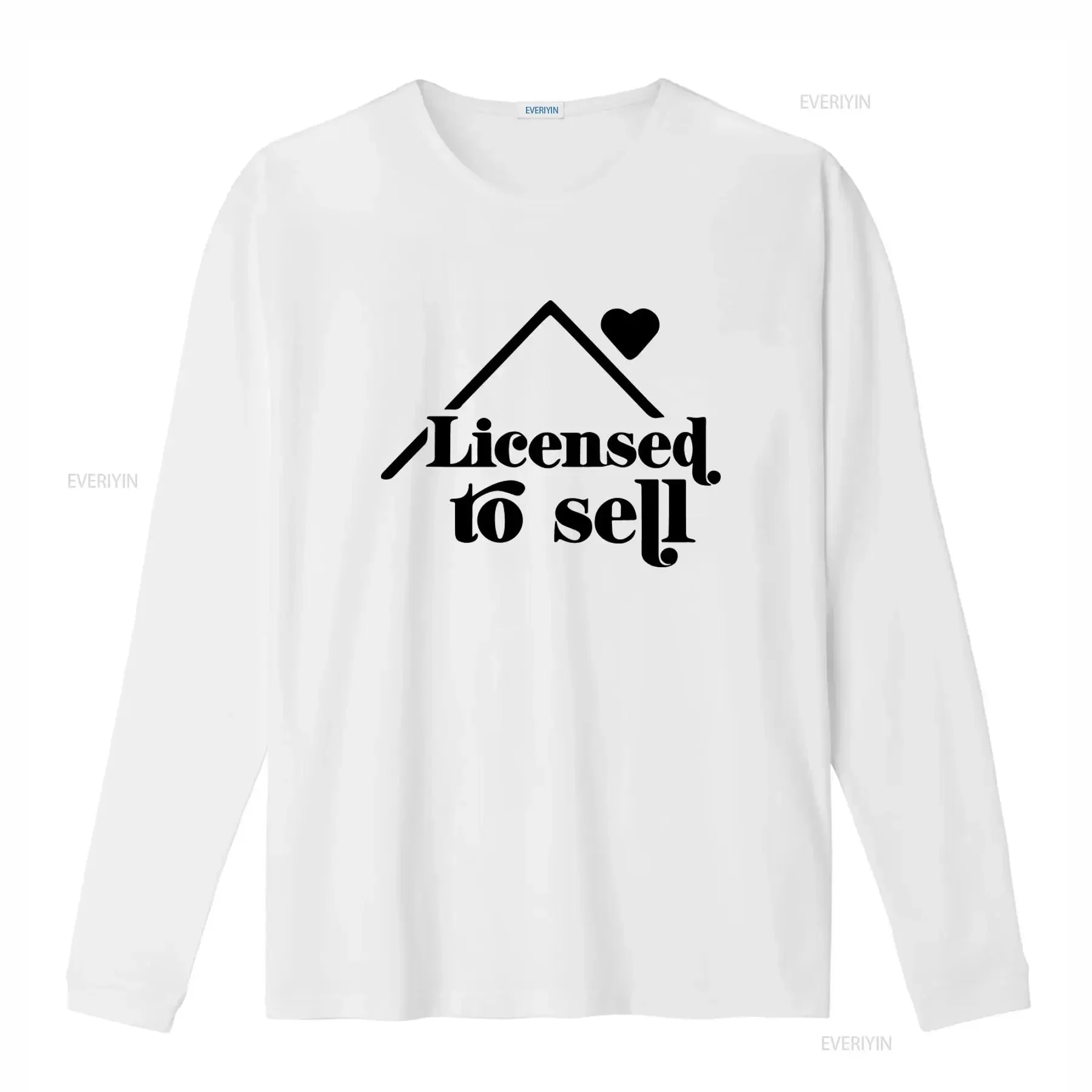 Licensed To Sell T Shirt Real Estate Apparel Funny Realtor  vintage Washed Slightly Unisex homme designer clothes Stretched