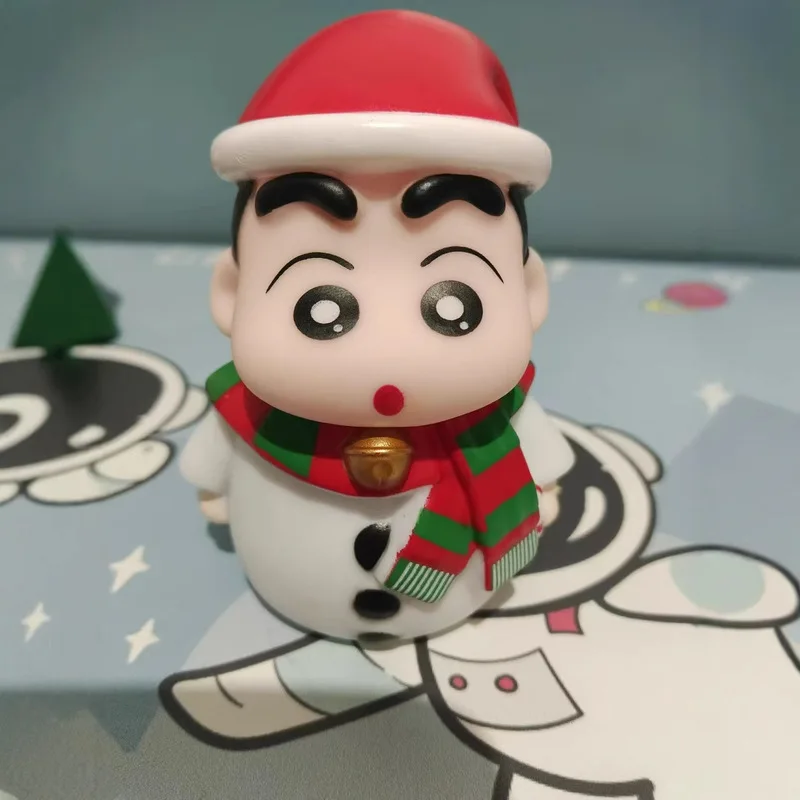 Crayon Shin-Chan Cos Snowman Christmas Tree Decoration Shinchan Cartoon Characters Anime Figure Collection Birthday Toys Gift