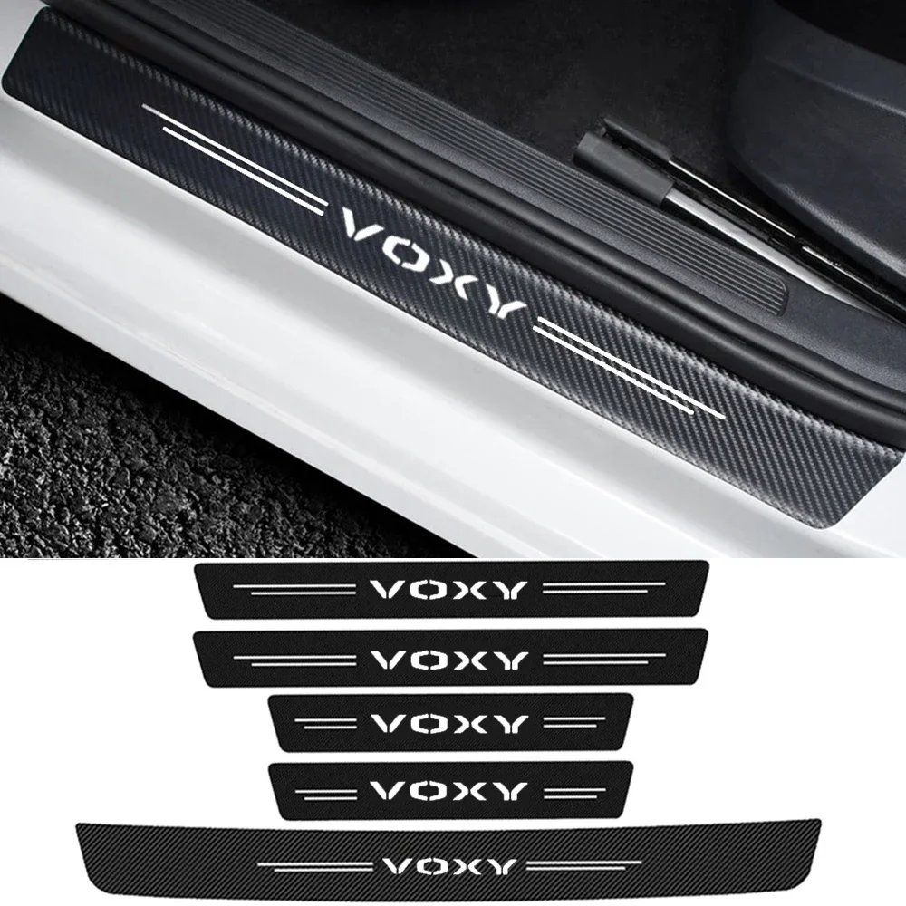 Car Door Threshold Sill Protective Trim for Toyota Voxy Noah Zrr70 Zrr80 70 80 Vellfire Auris Rear Trunk Bumper Guards Strips