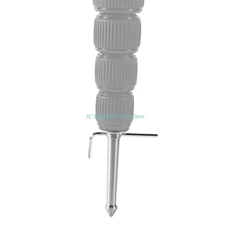 E74D Tripod Foot Stainless Steel Ground Mount Metal Adapter for Tripod Monopod