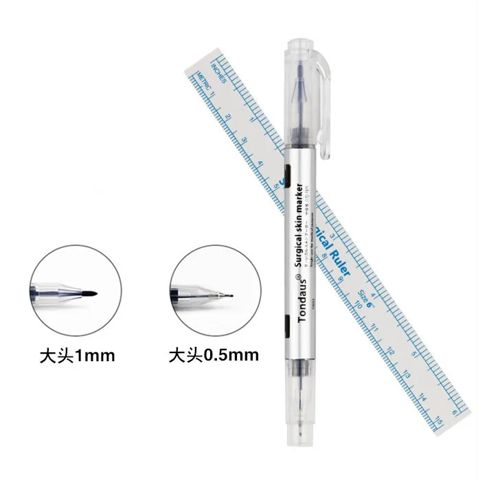 1pcs Microblading Manual Pen + 1pcs Eyebrow Ruler for Permanent Makeup Eyebrow  Beauty Tattoo Pen Set