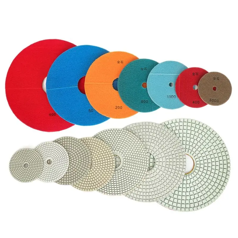 1Pc 8 Inch 200 mm Wet Diamond Polishing Pads Granite Abrasive Polishing Tool Stone Marble Concrete Floor Grinding Sheet Disc