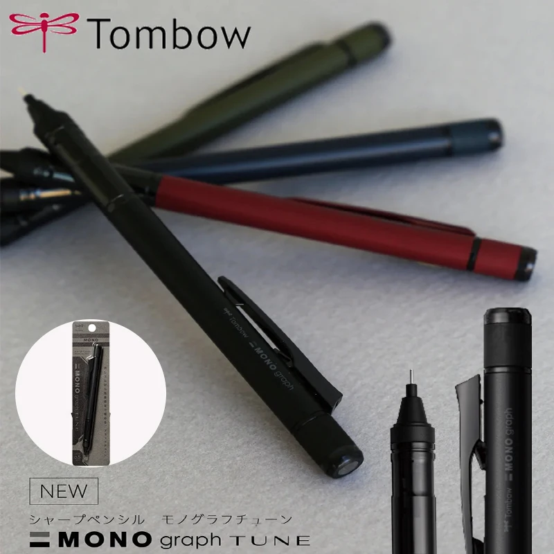 Tombow MONO Graph Mechanical Pencil Matte Rod Metal Tip Dual Freno/Frelock Lead Mechanism Auto Pencils Artists Students Supplies