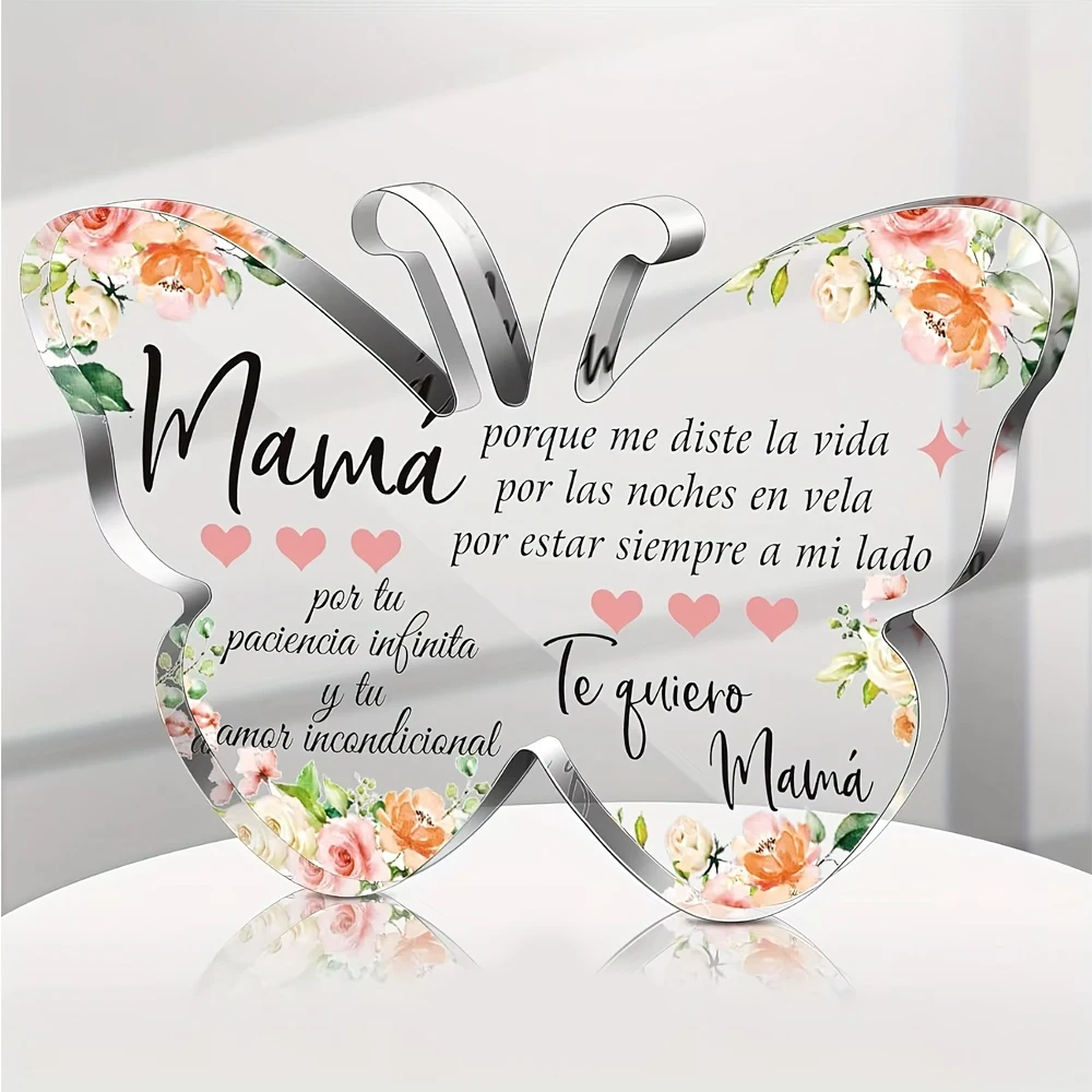 Butterfly Acrylic Bible Verse Spanish Christian Inspirational Desk Decor Gift for Women