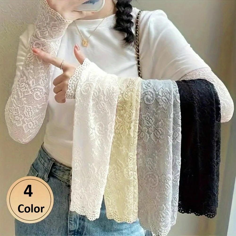 Women's Sun Sleeves Elastic Lace Arm S Breathable Sleeve Protectors Suitable for Summer Outfits