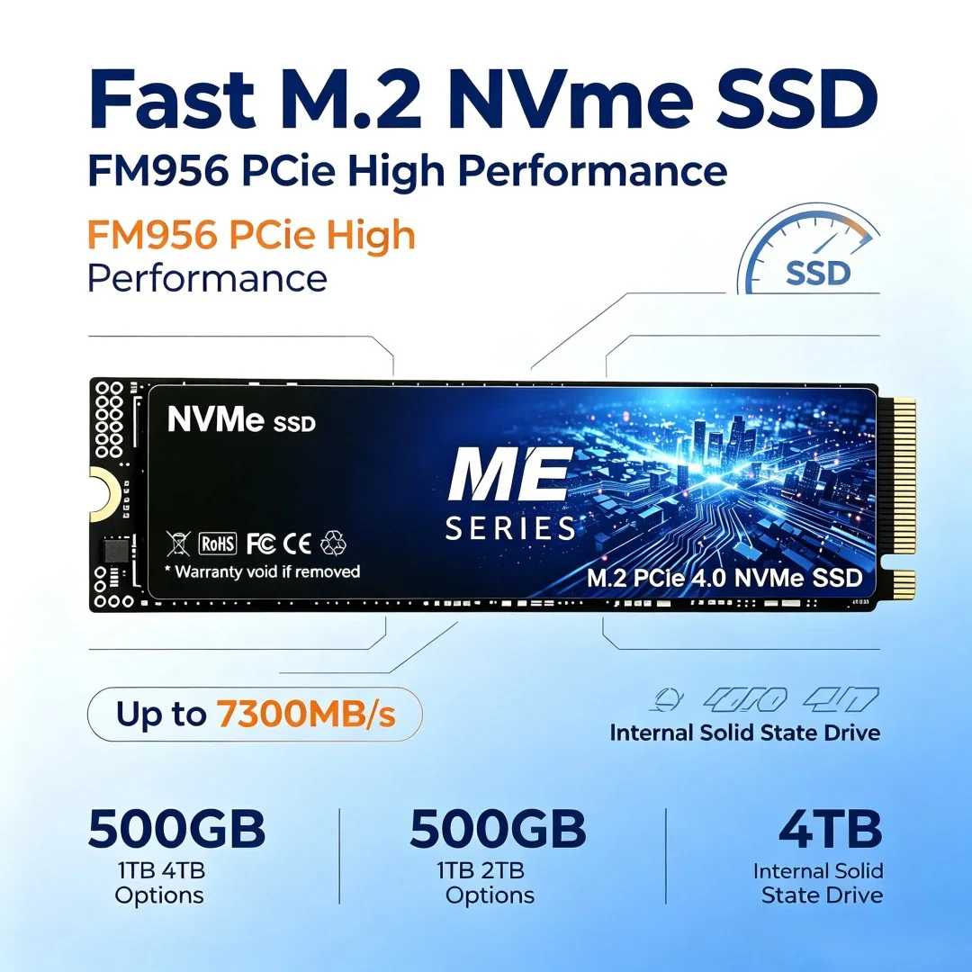 New ME SSD M2 PCIe4.0 NVMe SSD 500G 1TB 2TB PCIe3.0 500g 4tb Hard Drive Hard Drives Hdd Disk hd for Laptop Desktop PS4 PS5