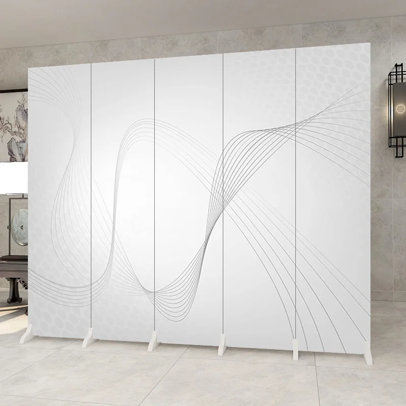 Office screen partition custom folding mobile logo custom modern simple household entrance blocking pure white