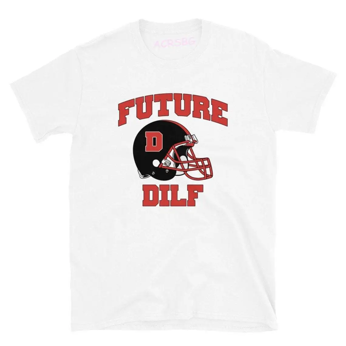 Future D Dilf Men Print T Shirts Creative Helmet Graphic T-shirts Unisex Premium Cotton Oversized Streetwear Tops Tee