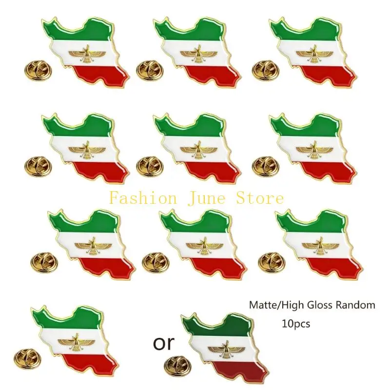 N5KA Unique Iran Lions Flag Brooch Secure Clip Design Vintage Iran Souvenir Accessory Suitable For All Occasions