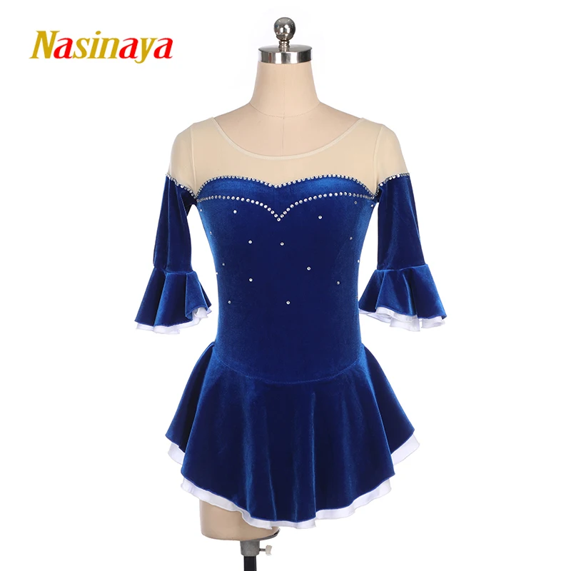 Nasinaya Figure Skating Dress Customized Competition Women's Children's Rhythmic Gymnastics Performance Velvet Clothing