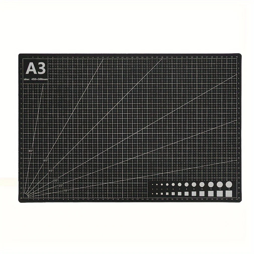 non slip couro grade linha corte mat a3 artesanato mat adequado para faca voce mesmo suprimentos artesanato de papel arte pvc preto 01