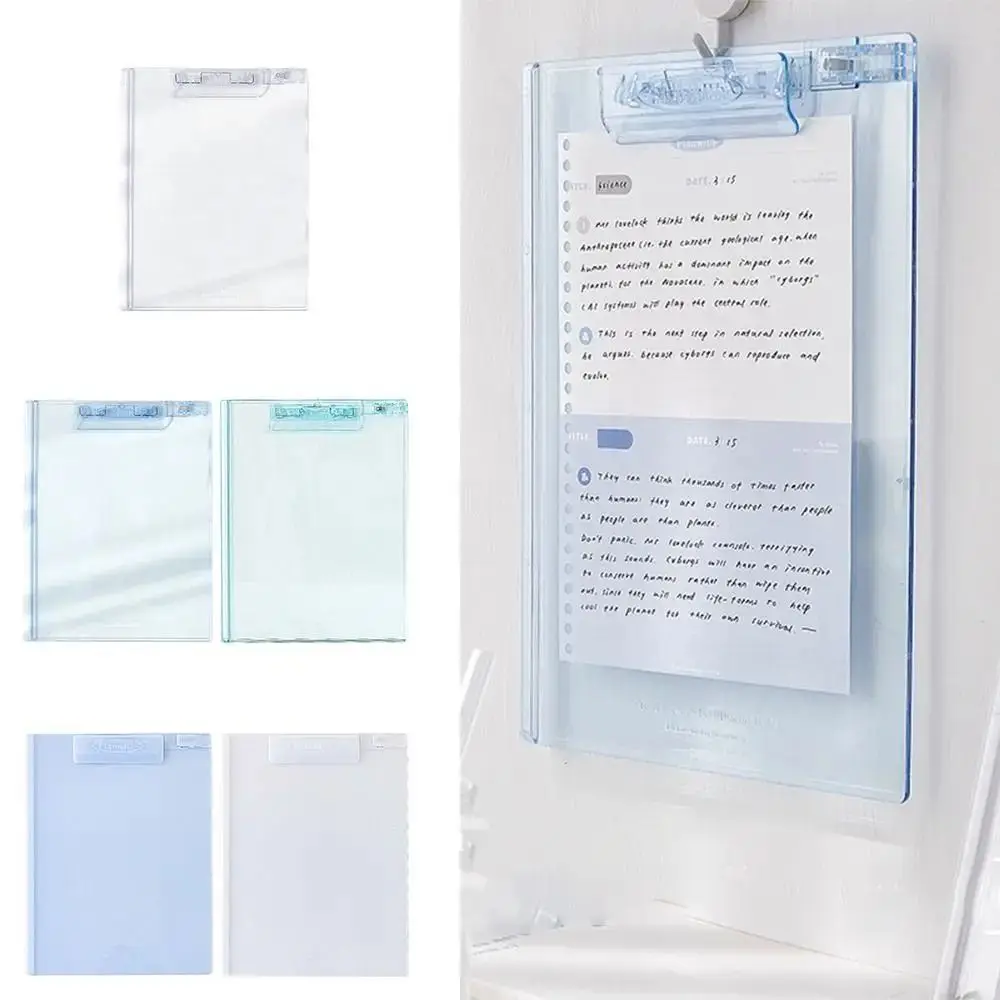 Portable Ice Writing Clipboard Durable Transparent Paper Organizer Stationary Arcylic File Folder Business