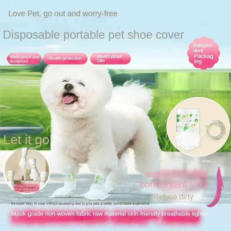 

Disposable Anti-Dirty Dog Foot Cover, Anti-Dirty Shoe Cover, Dog Walking Artifact, Puppy Socks, Waterproof Anti-Dirty Slippery