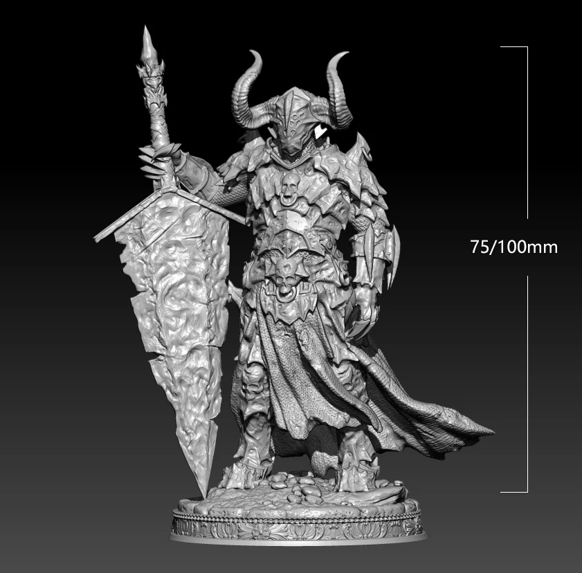 

1/24 75mm 1/18 100mm Resin Model Kits Goat Devil Figure Sculpture Unpainted No Color RW-785