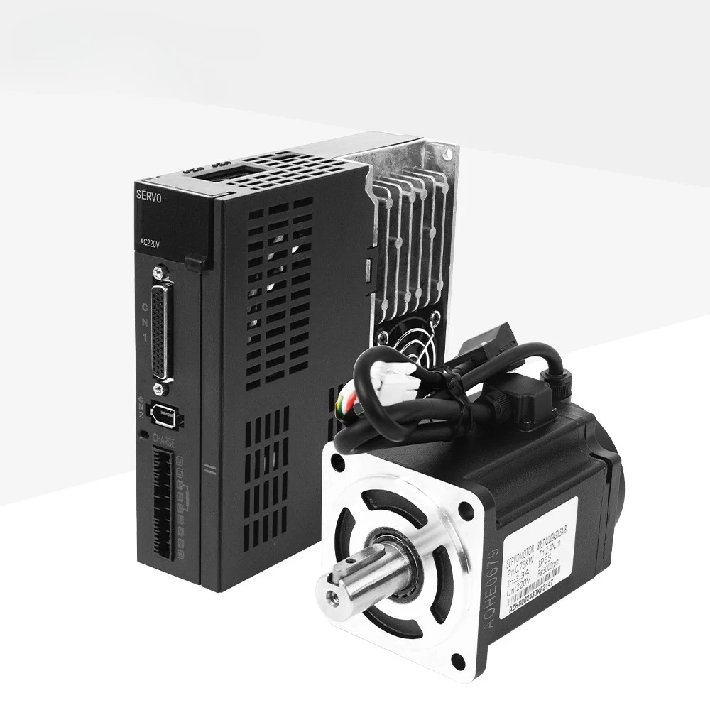 

Kaihong 80 мм фланец 220 В 2,39 Нм 3000 об/мин 750 Вт AC 80ST серводвигатель промышленный с драйвером комплект ЧПУ для швейной машины