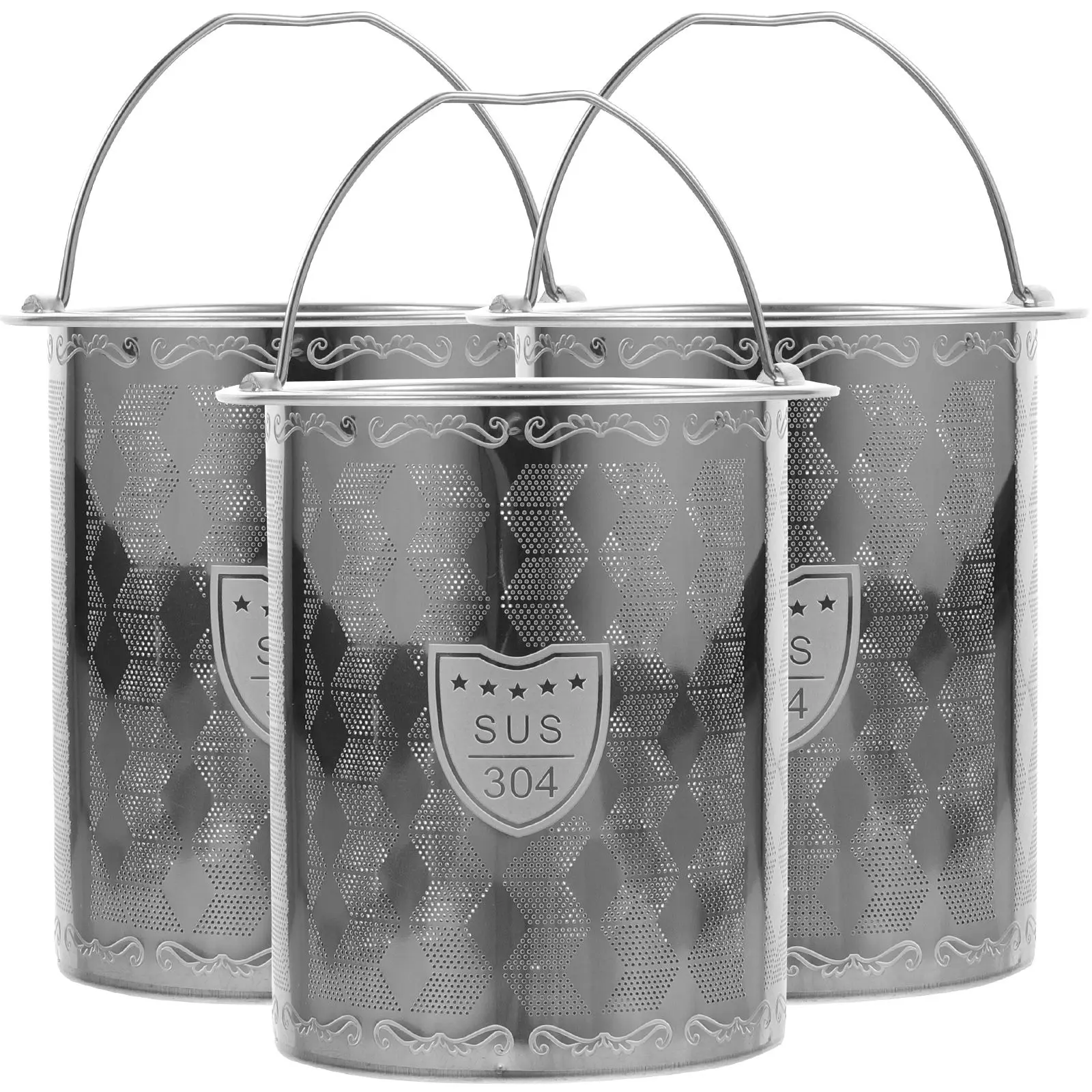 

3 Pcs Tea Leak Strainer Stainless Steel Infuser Mesh Filter Teapot Milk Residue Practical Gifts Easy Storage Kitchen Bar