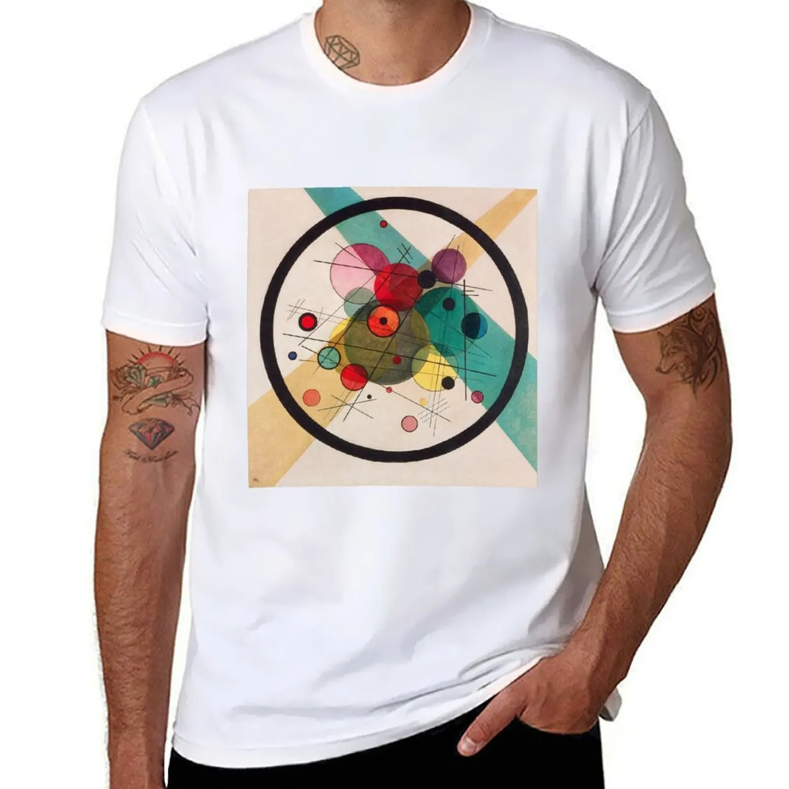 

man wassily 100% brand luxury men t shirt t luxury T-Shirt cotton shirt kandinsky