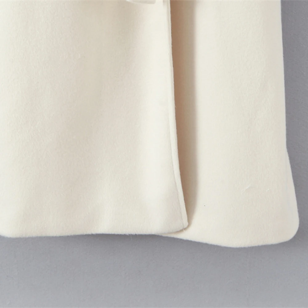 معطف صوفي كاجوال بأكمام طويلة للخريف نمط جديد للسيدات الأوروبية والأمريكية تصميم فضفاض ملابس خارجية أنيقة #5