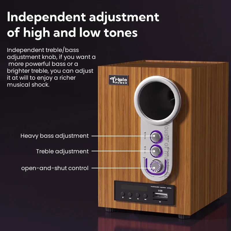 سوبر باس مع مكبر صوت رف كتب BT ، سكن خشبي ، هاي فاي المنزل ، كمبيوتر الوسائط المتعددة ، مزود طاقة USB ، صوت بلوتوث