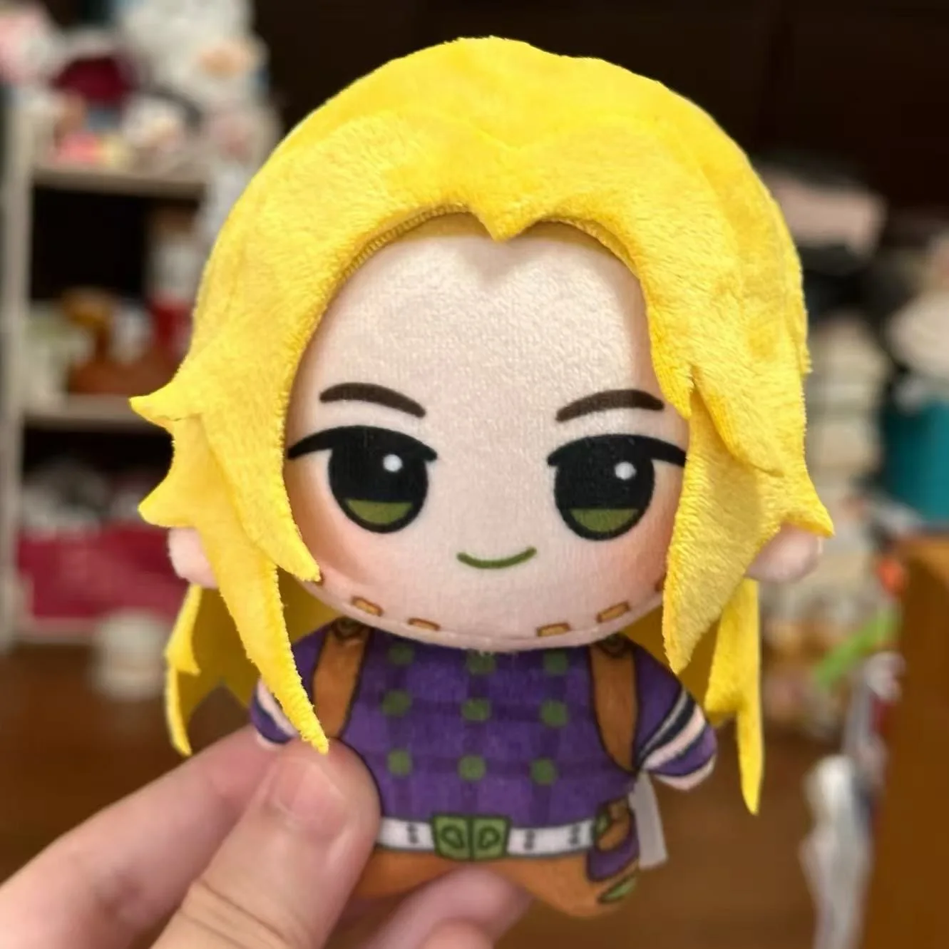 

10cm Gyro Zeppeli Plushie Stuffed ‌Anime Julius Caesar Zeppeli Figures Plush Doll Toys Keychain Pendant Holiday Xmas Gifts